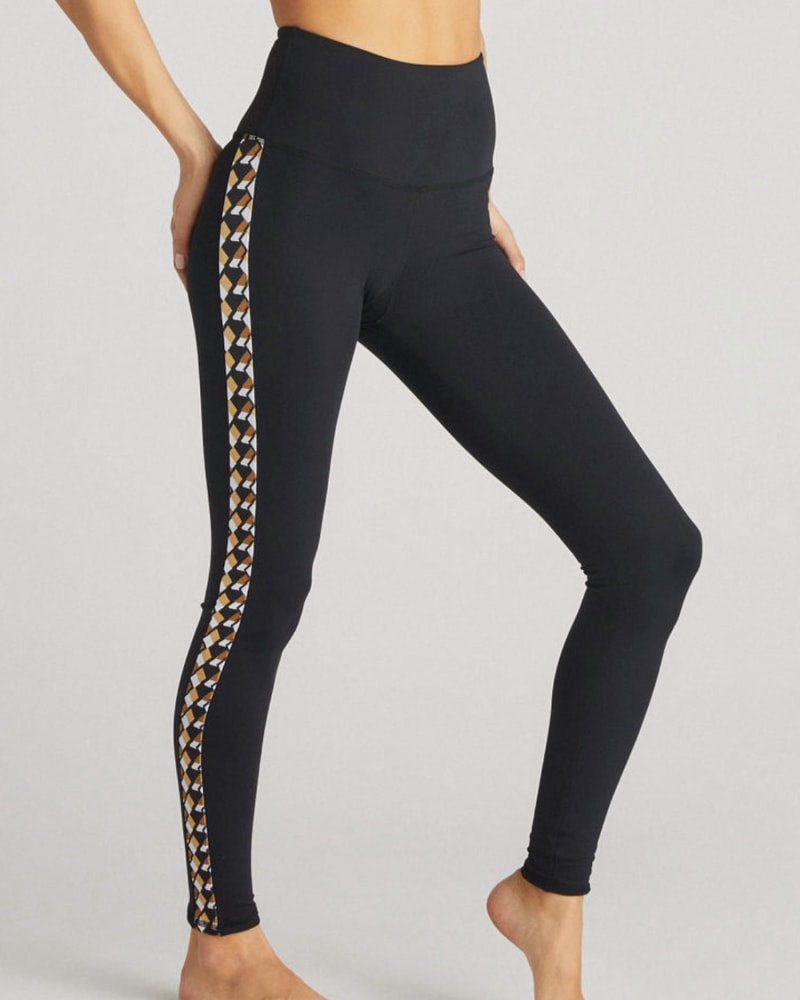 Front of a model wearing a size O/S Gemma Ankle Leggings In Matrix in Matrix by strut this. | dia_product_style_image_id:354306
